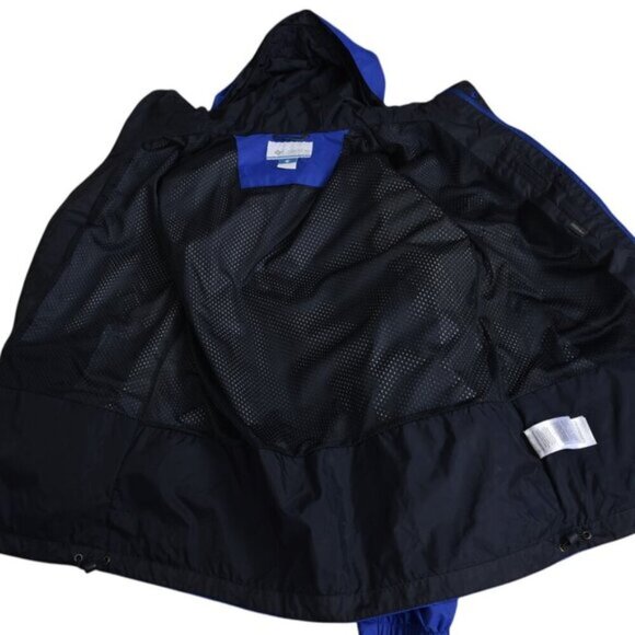 Columbia Watertight Jacket Waterproof Packable Rain Shell Blue Black Size Medium - Picture 9 of 10